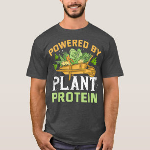 Powered by Pflanze Protein Meme Vegane Pflanze Pow T-Shirt