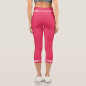 Powered by Pflanze Vegan rosa minimal Capri Leggings (Rückseite)