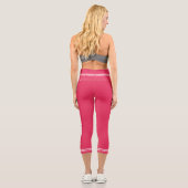 Powered by Pflanze Vegan rosa minimal Capri Leggings (Rückseite)