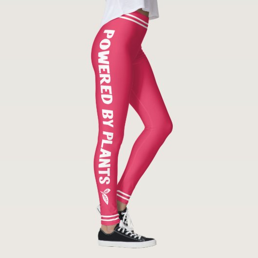 Powered by Pflanze Vegan rosa minimal Leggings (Rechts)