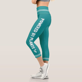 Powered by Pflanze Vegan schlicht aquamarin minima Capri Leggings