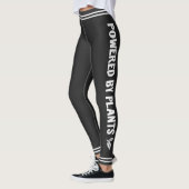 Powered by Pflanze Vegan schwarz minimale weiße St Leggings (Links)