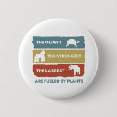 Powered by Pflanze Vegane Tiere gespeist Button (Vorderseite)