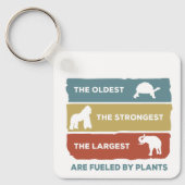 Powered by Pflanze Vegane Tiere gespeist Schlüsselanhänger (Vorderseite)