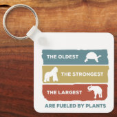 Powered by Pflanze Vegane Tiere gespeist Schlüsselanhänger (Vorderseite)