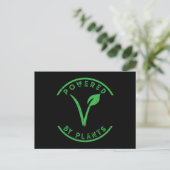 Powered by Pflanze Veganer veganer Lebensstil Postkarte (Stehend Vorderseite)