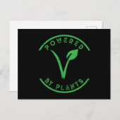Powered by Pflanze Veganer veganer Lebensstil Postkarte (Vorne/Hinten)