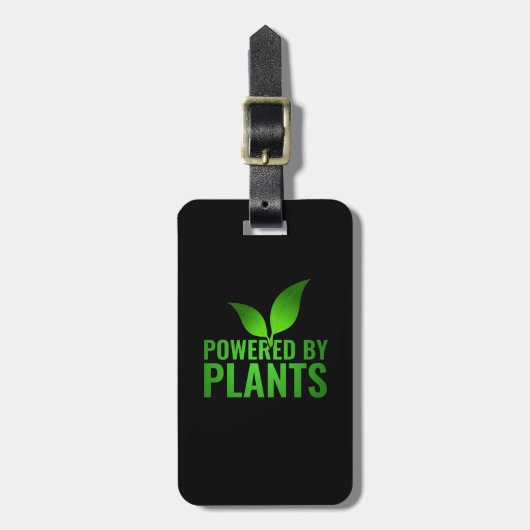 Powered by Pflanze - Veganes Training Gepäckanhänger (Vorderseite vertikal)