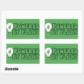 Powered by Pflanze Vegetarian Gym Rechteckiger Aufkleber (Blatt)