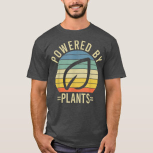 Powered by Pflanze Vegetarian Vegan Workout Pflanz T-Shirt