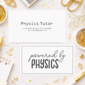 Powered by physics, private lessons visitenkarte