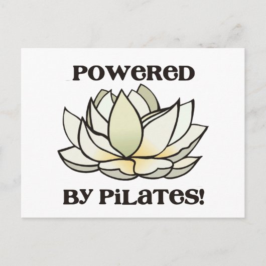 Powered by Pilates Lotus Postkarte (Vorderseite)