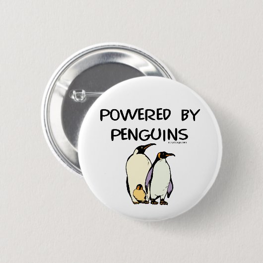 Powered by Pinguins Button (Vorne & Hinten)