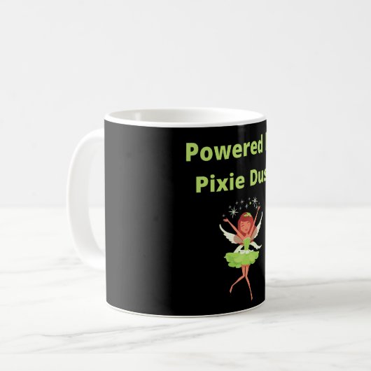 Powered by Pixie Dust Kaffeetasse (Vorderseite Links)
