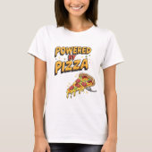 Powered by Pizza Funny Feinschmecker Graphic T-Shi T-Shirt (Vorderseite)