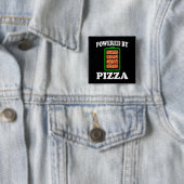 Powered by Pizza - Funny Pizza Button (Beispiel)