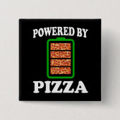 Powered by Pizza - Funny Pizza Button (Vorderseite)