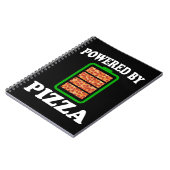 Powered by Pizza - Funny Pizza Notizblock (Linke Seite)