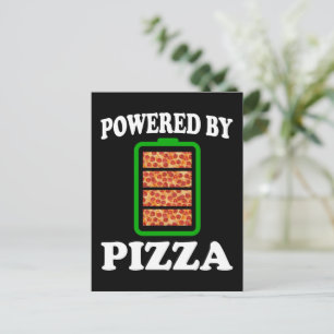 Powered by Pizza - Funny Pizza Postkarte