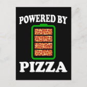 Powered by Pizza - Funny Pizza Postkarte (Vorderseite)