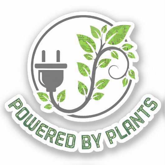 Powered by Plants Aufkleber (Vorderseite)
