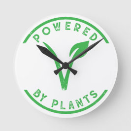 Powered by Plants Runde Wanduhr