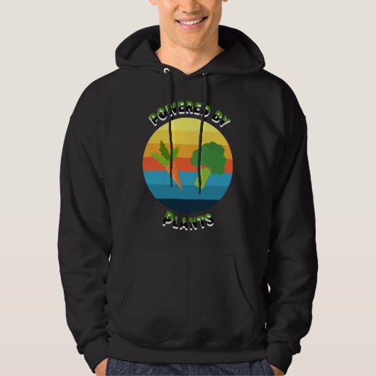 Powered by plants  vegetarian vegan workout lifest hoodie (Vorderseite)