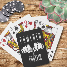 Powered by protein stylish Black Spielkarten