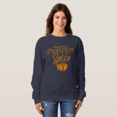 Powered by Pumpkin Spice Funny Fall Gag Sweatshirt (Vorne ganz)