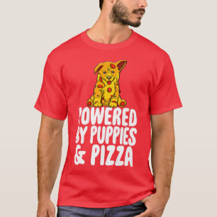 Powered by Puppies & Pizza Funny Women Hunde Liebh T-Shirt
