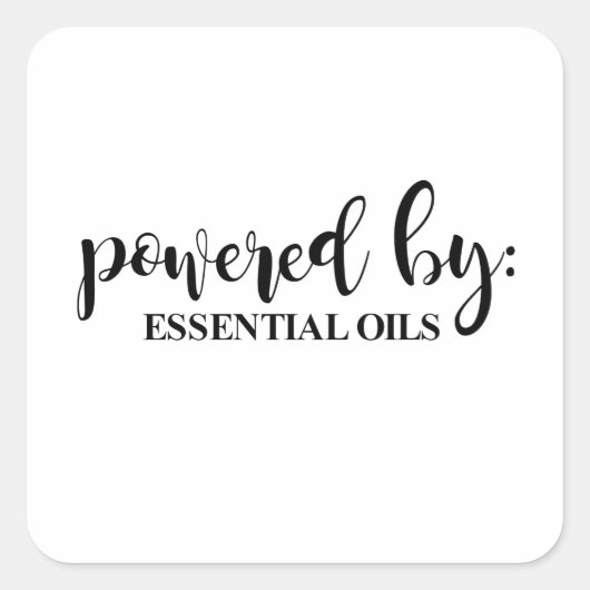 POWERED BY QUADRATISCHER AUFKLEBER (Vorderseite)