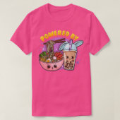 Powered by Ramen and Bubble Tea Anime Lover Funny T-Shirt (Design vorne)