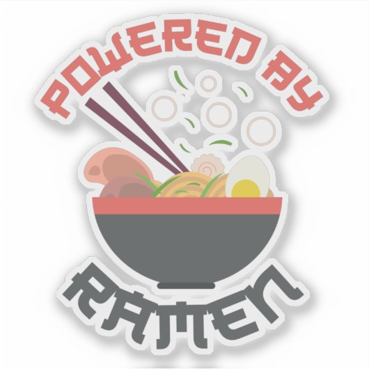 Powered by Ramen Aufkleber (Vorderseite)