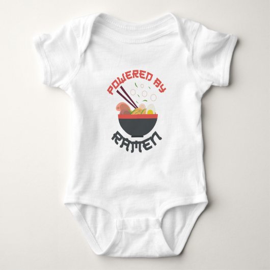 Powered by Ramen Baby Bodysuit Strampler (Vorderseite)