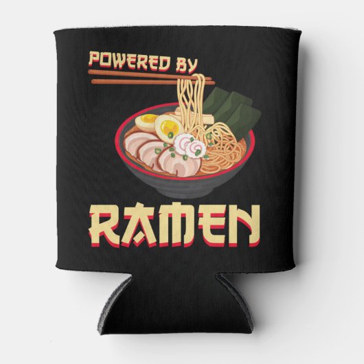 Powered by Ramen Japanisch Anime Noodles Dosenkühler (Vorderseite)