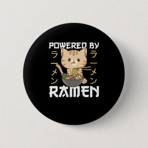 Powered by Ramen Niedlich Cat Eats Ramen Button