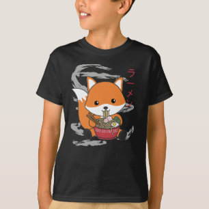 Powered by Ramen Sweet Fox Eats Ramen T-Shirt