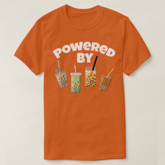 Powered by Ramen und Boba Anime Japanisch Noodle B T-Shirt (Design vorne)