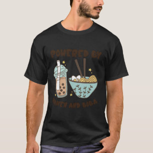 Powered by Ramen und Boba Tea japanische Nahrungsm T-Shirt