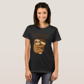 Powered by Slow Brew Funny Caffeine Lazy Sloth Cof T-Shirt (Vorne ganz)
