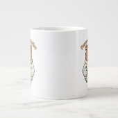 Powered by Smiles & Sips,cute Beard Jumbo-Tasse (Vorderseite)