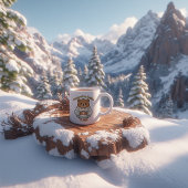 Powered by Smiles & Sips,cute Beard  Jumbo-Tasse