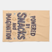 Powered by Snacks Imagination Funny Food Quote Typ Geschirrtuch (Horizontal)