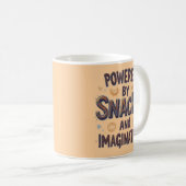Powered by Snacks Imagination Funny Food Quote Typ Kaffeetasse (VorderseiteRechts)