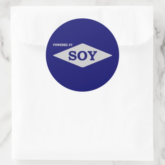 Powered by Soy Aufkleber (Tasche)