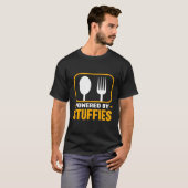 Powered by Stuffies Stuffed Clams Spaß Meeresfrüch T-Shirt (Vorne ganz)