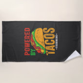 Powered by Tacos Mexican Food Lover Strandtuch (Vorderseite)
