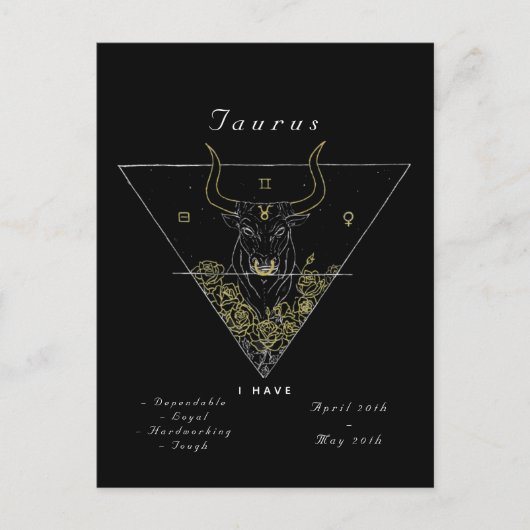 'Powered by Taurus' Postkarte (Vorderseite)