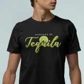 Powered by Tequila Lime Green Funny T-Shirt