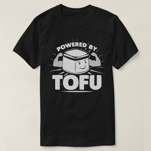 Powered by Tofu Nachhaltig Soy Vegetarian Vegan G T-Shirt (Design vorne)